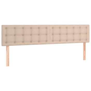 ARDEBO.de - Boxspringbett Matratze Cappuccino-Braun 200x200cm Kunstleder