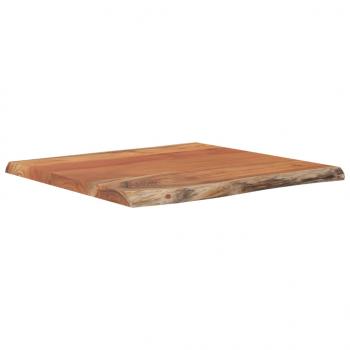 Tischplatte 60x60x2,5 cm Quadratisch Akazienholz Naturkante