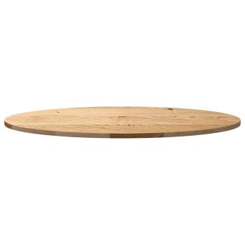 Tischplatte 100x50x2 cm Massivholz Eiche Oval