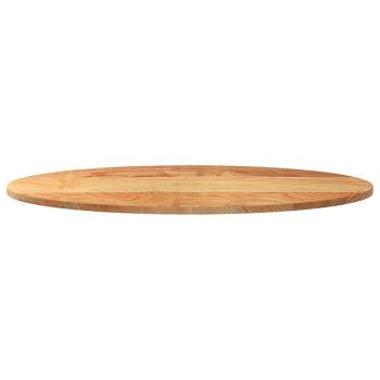Tischplatte Hellbraun 100x50x2 cm Massivholz Eiche Oval