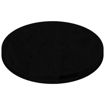 Tischplatte Dunkelbraun 120x60x4 cm Massivholz Eiche Oval