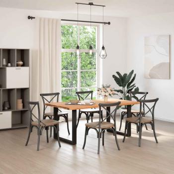 Tischplatte Hellbraun 180x100x4,2cm Massivholz Eiche Rechteckig