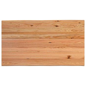 Tischplatte Hellbraun 180x100x4,2cm Massivholz Eiche Rechteckig