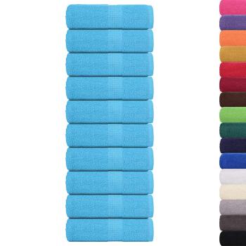Gästetücher 10 Stk. Türkis 30x50 cm 360 g/m² 100% Baumwolle
