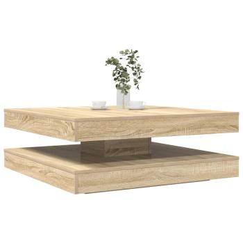 ARDEBO.de - Couchtisch 360-Grad Drehbar Sonoma-Eiche 90x90x34,5 cm