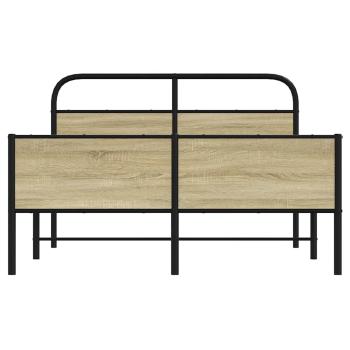 Bettgestell ohne Matratze 120x190 cm Sonoma-Eiche Holzwerkstoff