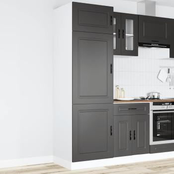 ARDEBO.de - Küchenschrank Porto Schwarz Holzwerkstoff