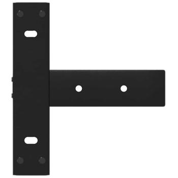 Konsolentischbeine T-Form 2 Stk. Schwarz 38x25x(72-73) cm Stahl