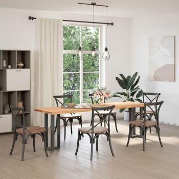 ARDEBO.de - Konsolentischbeine T-Form 2Stk. Anthrazit 38x25x(72-73)cm Stahl