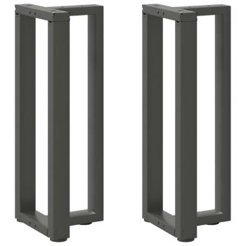 Konsolentischbeine T-Form 2Stk. Anthrazit 38x25x(72-73)cm Stahl