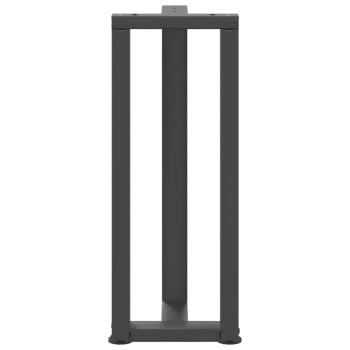 Konsolentischbeine T-Form 2Stk. Anthrazit 38x25x(72-73)cm Stahl