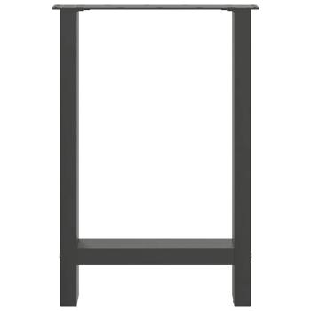 Couchtischbeine Anthrazit 2 Stk. 50x(72-73) cm Stahl