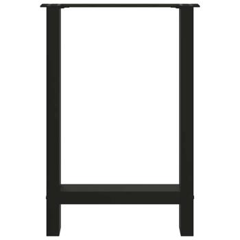Couchtischbeine Schwarz 2 Stk. 50x(72-73) cm Stahl