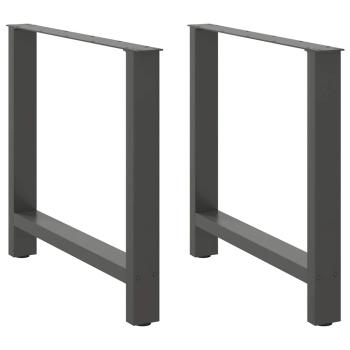ARDEBO.de - Couchtischbeine Anthrazit 2 Stk. 80x(72-73) cm Stahl