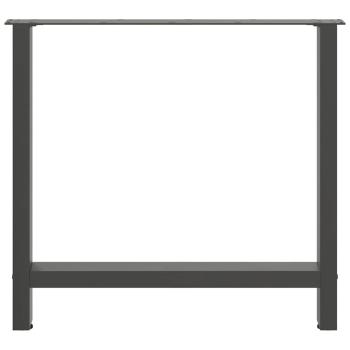 Couchtischbeine Anthrazit 2 Stk. 80x(72-73) cm Stahl