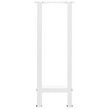 Couchtischbeine Weiß 2 Stk. 28x(72-73) cm Stahl