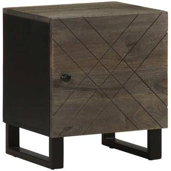 ARDEBO.de - Nachttisch Schwarz 40x33x46 cm Massivholz Mango