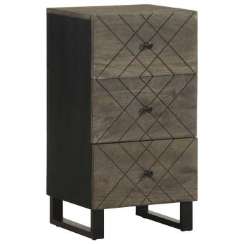 ARDEBO.de - Sideboard Schwarz 40x33x75 cm Massivholz Mango
