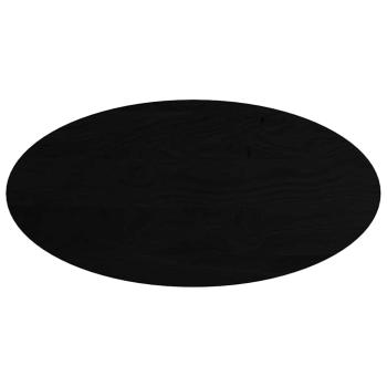 Tischplatte Dunkelbraun 120x60x2 cm Massivholz Eiche Oval