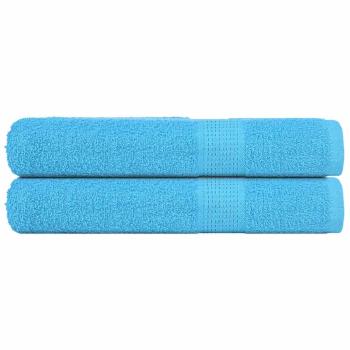 ARDEBO.de - Saunatücher 2 Stk. Türkis 80x200 cm 360 g/m² 100% Baumwolle