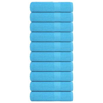 ARDEBO.de - Handtücher 10 Stk. Türkis 50x100 cm 360 g/m² 100% Baumwolle