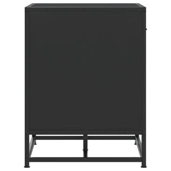 Schuhbank Schwarz 60x40x53,5 cm Holzwerkstoff und Metall