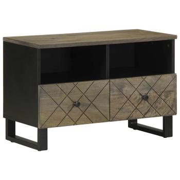 ARDEBO.de - TV-Schrank Schwarz 70x33x46 cm Massivholz Mango