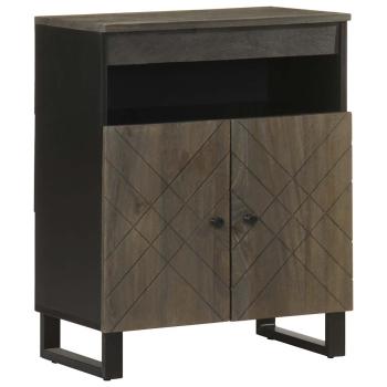 ARDEBO.de - Sideboard Schwarz 60x33x75 cm Massivholz Mango