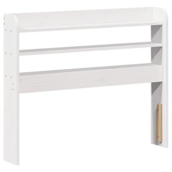 Massivholzbett ohne Matratze Weiß 75x190 cm Kiefernholz