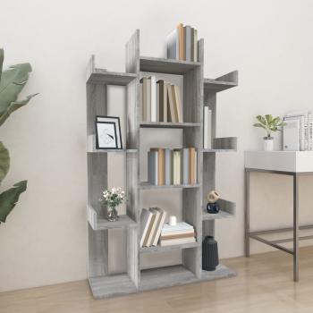 ARDEBO.de - Bücherregal Grau Sonoma 86x25,5x140 cm Holzwerkstoff