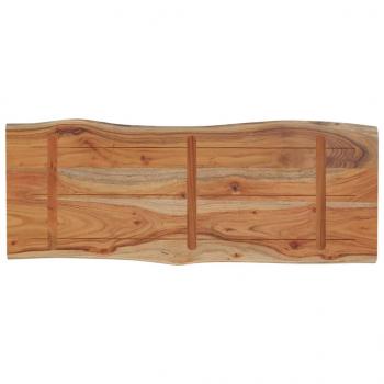 Tischplatte 90x40x2,5 cm Rechteckig Massivholz Akazie Baumkante