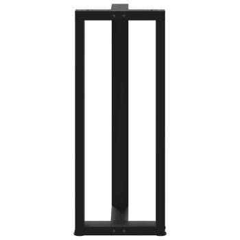 Bartischbeine T-Form 2 Stk. Schwarz 40x35x(101-102) cm Stahl