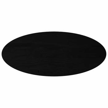 Tischplatte Dunkelbraun 140x60x4 cm Massivholz Eiche Oval