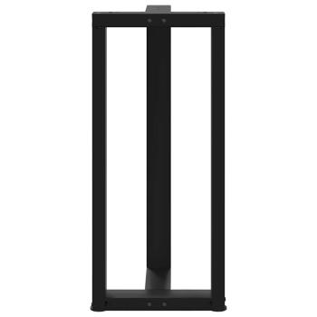 Bartischbeine T-Form 2 Stk. Schwarz 50x35x(91-92) cm Stahl