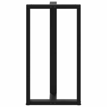 Bartischbeine T-Form 2 Stk. Schwarz 60x35x(111-112) cm Stahl