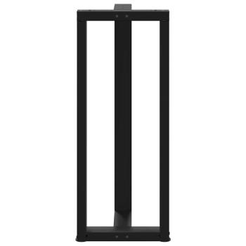 Bartischbeine T-Form 2 Stk. Schwarz 50x35x(101-102) cm Stahl
