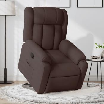 ARDEBO.de - Relaxsessel mit Aufstehhilfe Dunkelbraun Stoff
