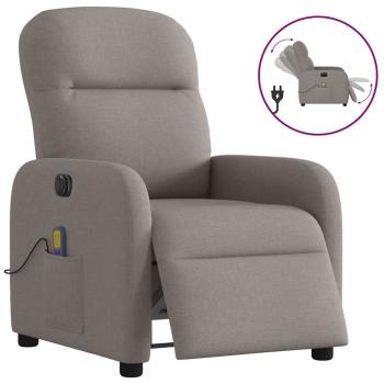 ARDEBO.de - Massagesessel Elektrisch Taupe Stoff