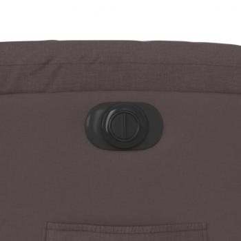 Relaxsessel mit Aufstehhilfe Elektrisch Dunkelbraun Stoff