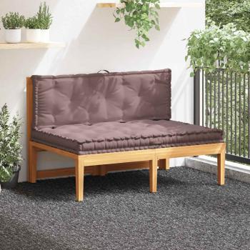 Palettenauflagen 2 Stk. Baumwolle Taupe