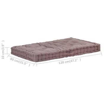 Palettenauflagen 2 Stk. Baumwolle Taupe