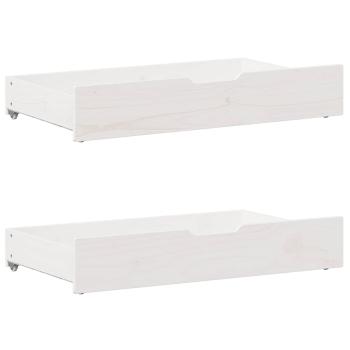 Massivholzbett ohne Matratze Weiß 135x190 cm Kiefernholz