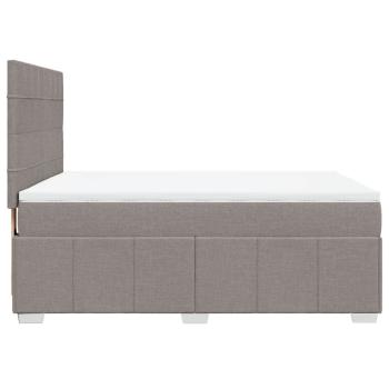 Boxspringbett mit Matratze Taupe 140x200 cm Stoff