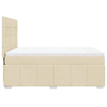 Boxspringbett mit Matratze Creme 140x200 cm Stoff