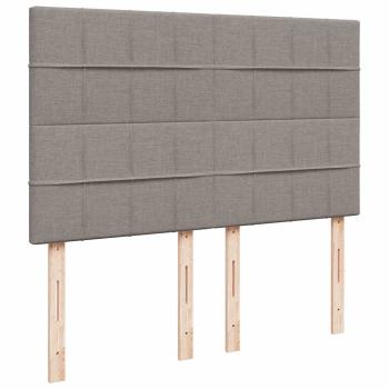 ARDEBO.de - Boxspringbett mit Matratze Taupe 140x200 cm Stoff