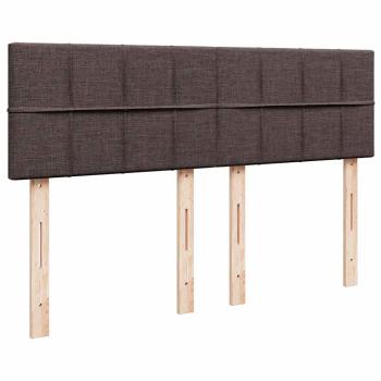 Boxspringbett mit Matratze Dunkelbraun 140x200 cm Stoff