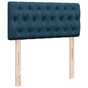 Boxspringbett mit Matratze Blau 90x200 cm Samt