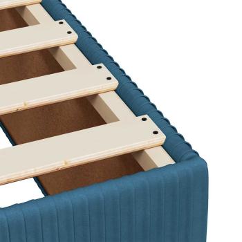 ARDEBO.de - Boxspringbett mit Matratze Blau 90x190 cm Samt