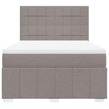 Boxspringbett mit Matratze Taupe 140x200 cm Stoff