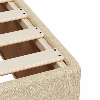 ARDEBO.de - Boxspringbett mit Matratze Creme 90x200 cm Stoff